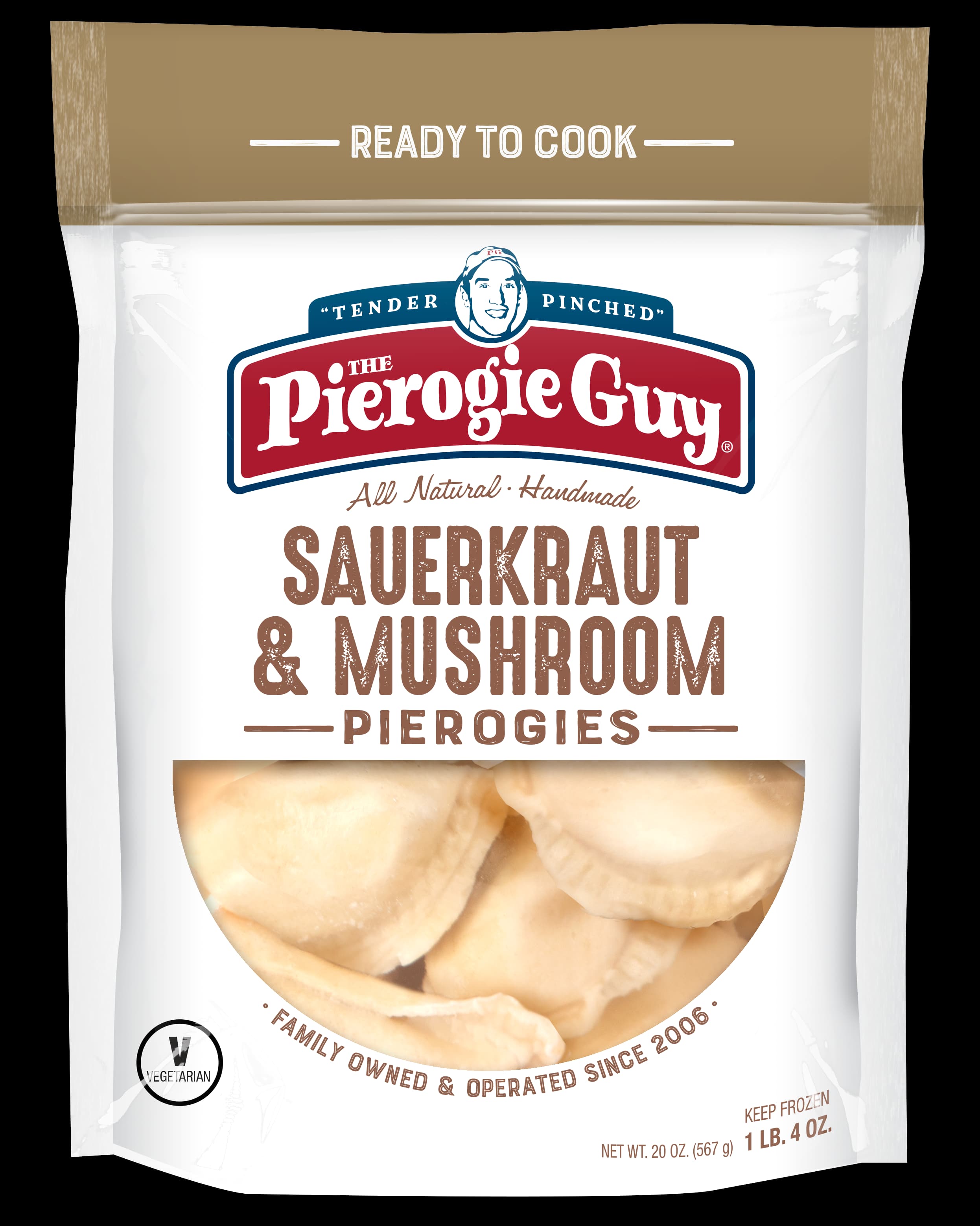 Sauerkraut & Mushroom Pierogies